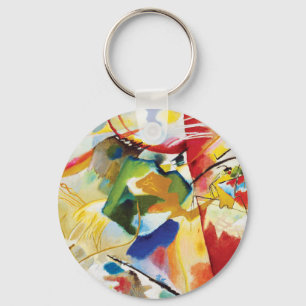 Painting with Green Centre by Wassily Kandinsky Key Ring