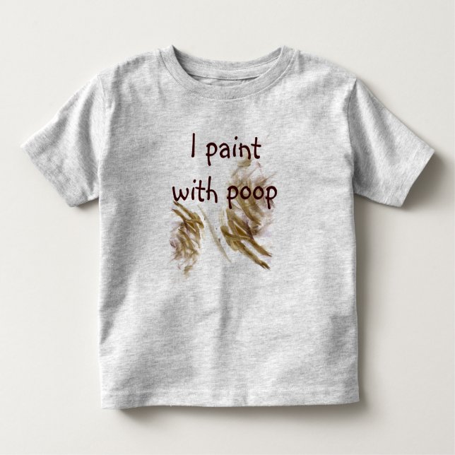 Painting with poo shirt for toddlers (Front)