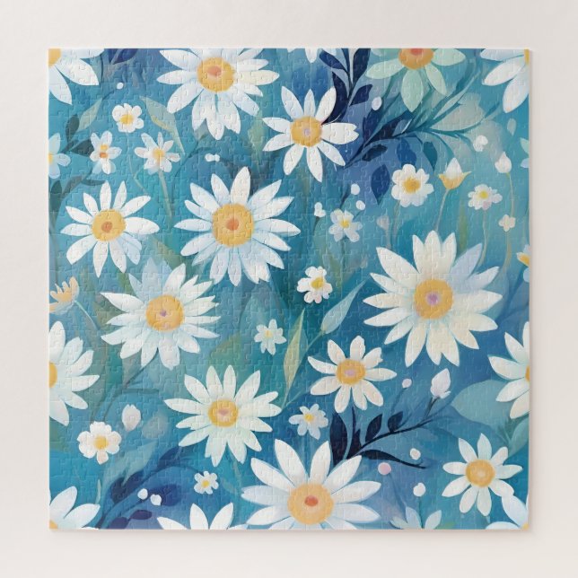 Painting with white flowers jigsaw puzzle (Vertical)