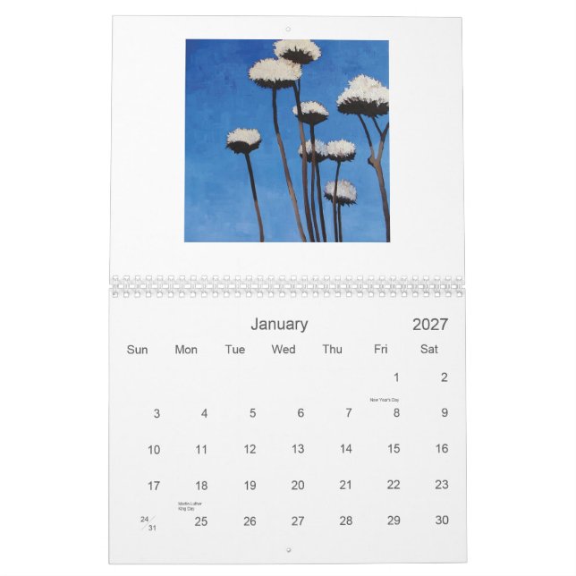 Paintings by Lisa Feather Knee Calendar (Jan 2027)