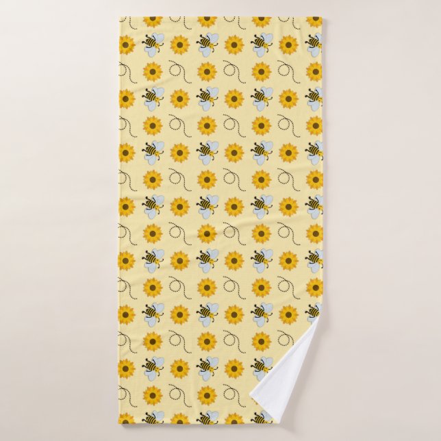 Paintings Of Bees Bath Towel (Bath Towel)