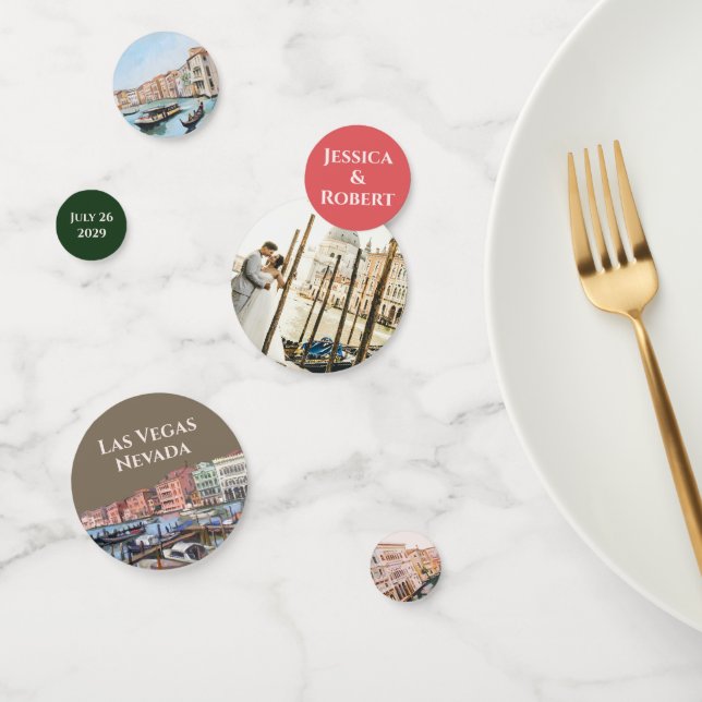 Paintings of Grand Canal, Venice, Italy Wedding Confetti (Group)