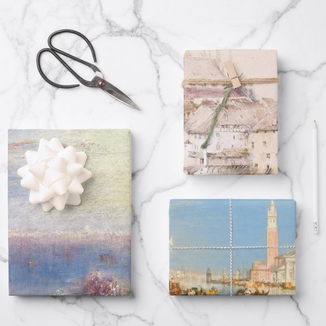 Paintings of Venice by William Turner Wrapping Paper Sheet (Front)