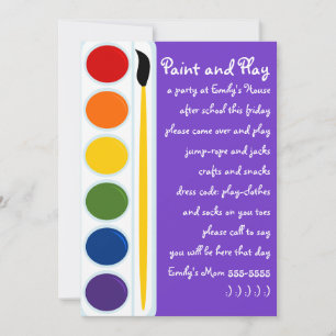 Paints and Brushes Invitation