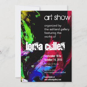 paints art show invitation