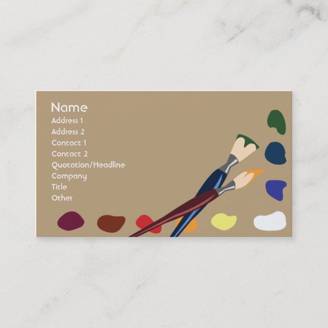 Paints - Business Business Card (Front)