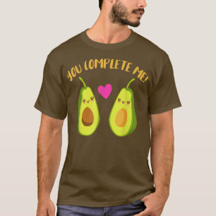 Pair Avocado You Complete Me Guacamole Vegetarian  T-Shirt