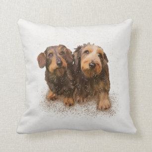 “Pair O’Doxical Puppies” Cushion