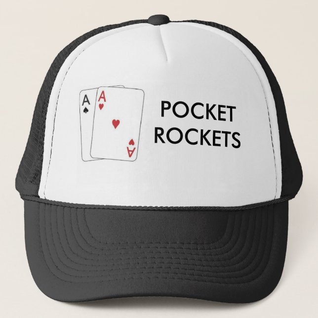 pair of aces1, POCKETROCKETS Trucker Hat (Front)