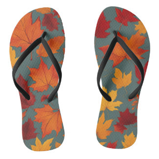 Pair of “Autumn Whispers”  Jandals