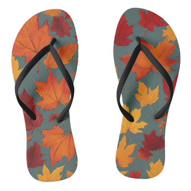Pair of “Autumn Whispers”  Jandals (Footbed)