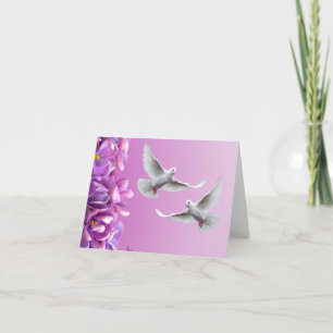 Pair Of Beautiful White Doves Card