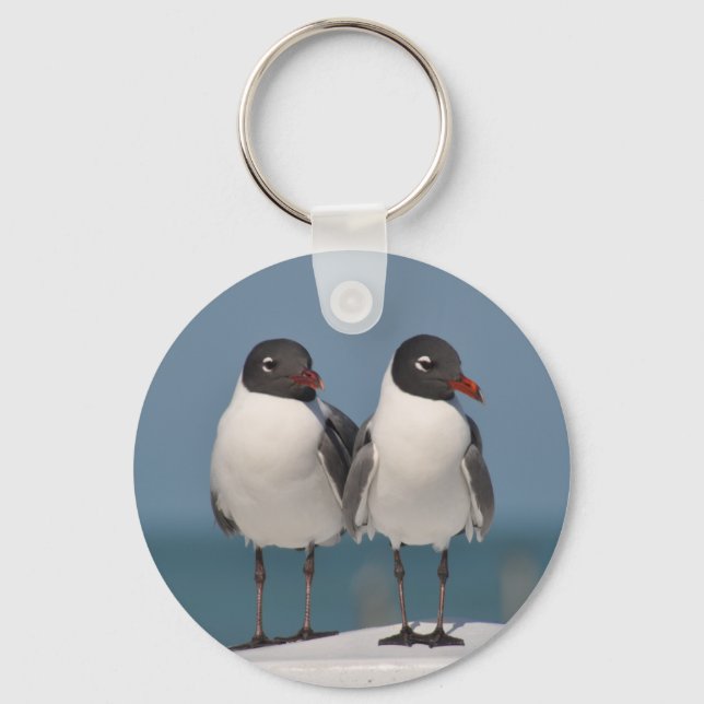 Pair of Black Headed Gulls Key Ring (Front)