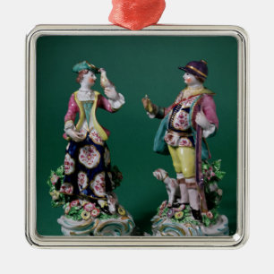 Pair of Bow figures of a Sportsman Metal Tree Decoration