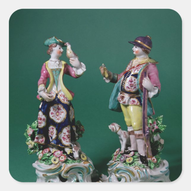 Pair of Bow figures of a Sportsman Square Sticker (Front)