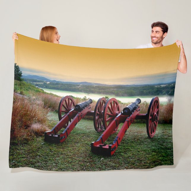 PAIR of CANNON Fleece Blanket (In Situ)