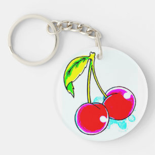 pair of cherries key ring