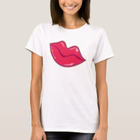 Pair of Cherry Red Lips