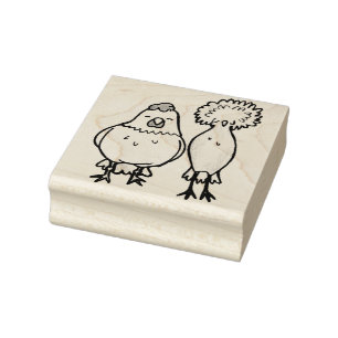 Pair of Chickens Stamp