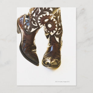 Pair of cowboy shoes 2 postcard