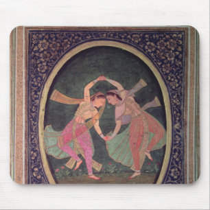 Pair of dancing girls performing a Kathak Mouse Pad