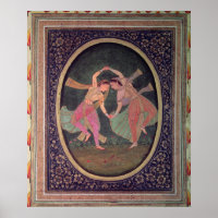 Pair of dancing girls performing a Kathak