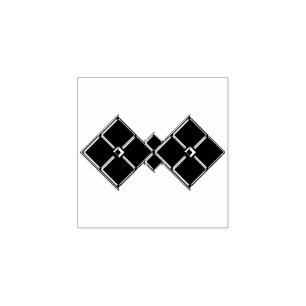 Pair of Diamond Shapes Rubber Stamp