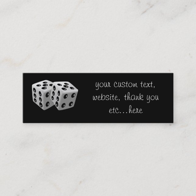 Pair of Dice Mini Business Card (Front)