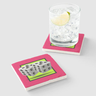 Pair of Dice Stone Coaster