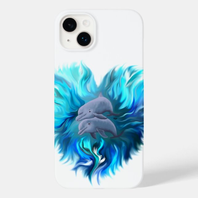 Pair of Dolphins Case-Mate iPhone Case (Back)