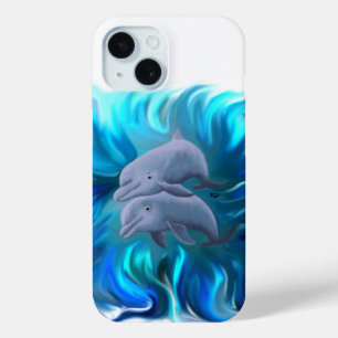 Pair of dolphins iPhone 15 case