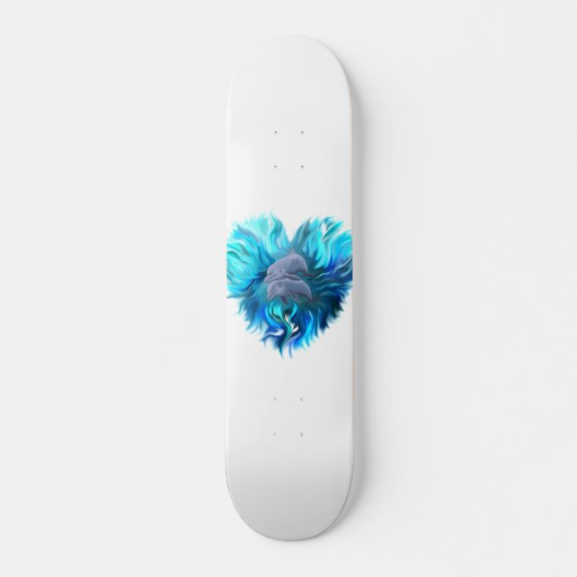 Pair of Dolphins Skateboard (Front)