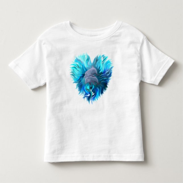 Pair of Dolphins Toddler T-Shirt (Front)