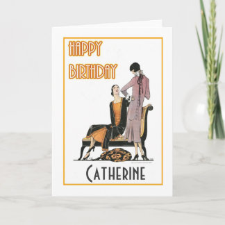 Pair of Flappers Birthday Card