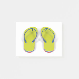 Pair of flip flops post-it notes