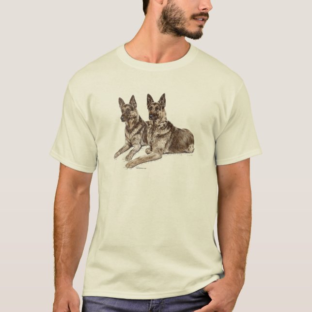 Pair of German Shepherd Dogs T-Shirt (Front)