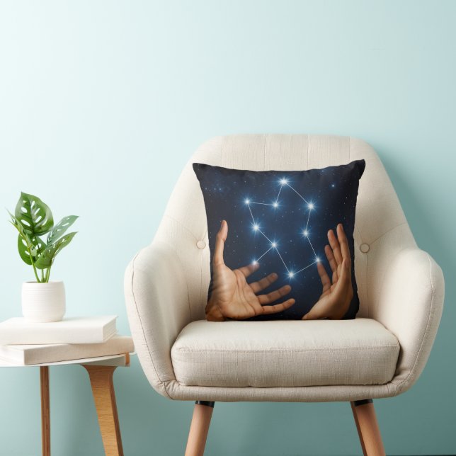 Pair of Hands Creating a Constellation Cushion (Chair)