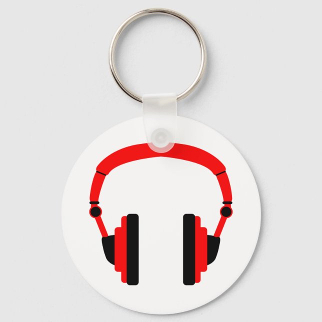 Pair Of Headphones Key Ring (Front)