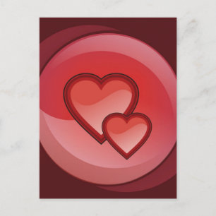 Pair of Hearts Postcard