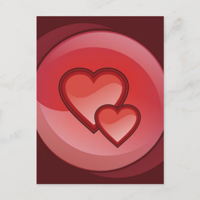 Pair of Hearts Postcard (Front)
