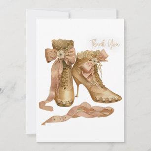 Pair of Heels Victorian Styled Thank You Card