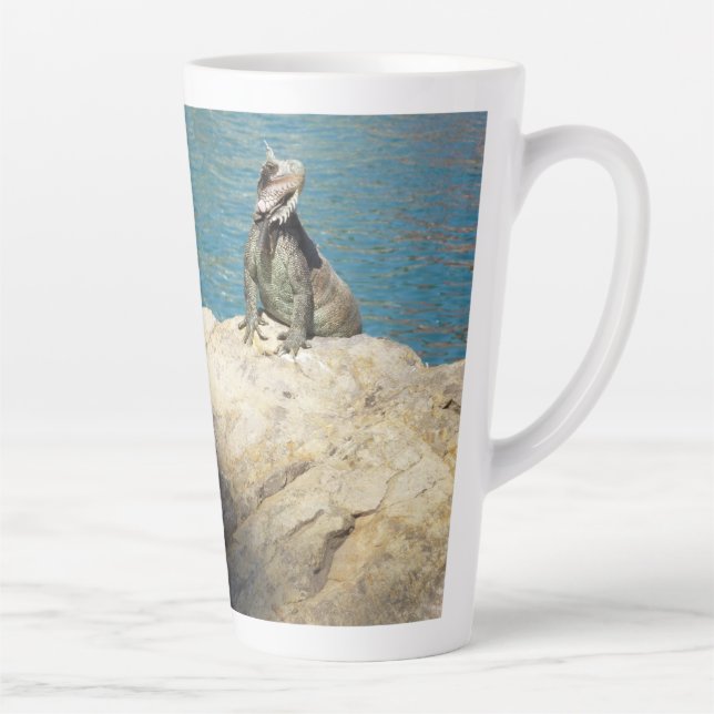 Pair of Iguanas Tropical Wildlife Photography Latte Mug (Right)