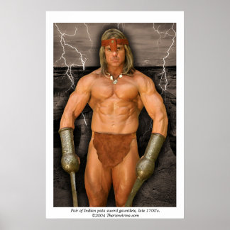 Pair of Indian pata sword gauntlets - poster
