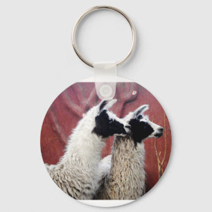 Pair of Llamas Key Ring