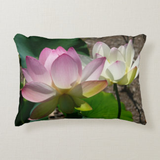 Pair of Lotus Flowers I Decorative Cushion