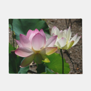 Pair of Lotus Flowers I Doormat
