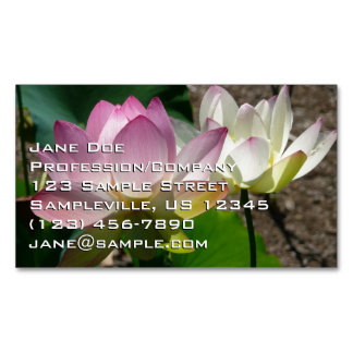 Pair of Lotus Flowers I Magnetic Business Card