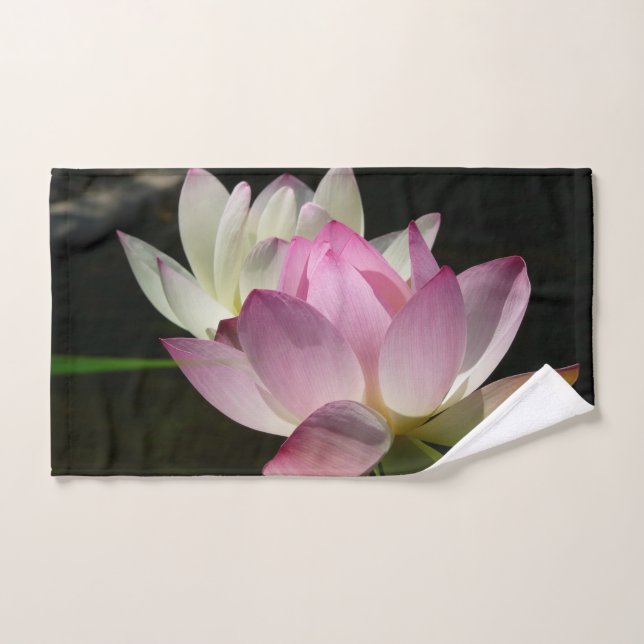 Pair of Lotus Flowers II Hand Towel (Hand Towel)