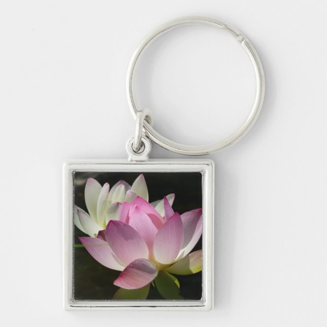 Pair of Lotus Flowers II Key Ring (Front)