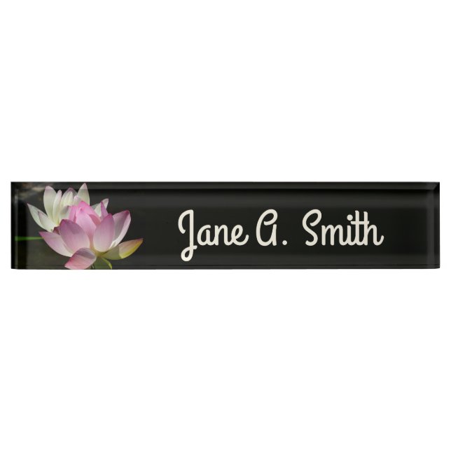 Pair of Lotus Flowers II Nameplate (Front)